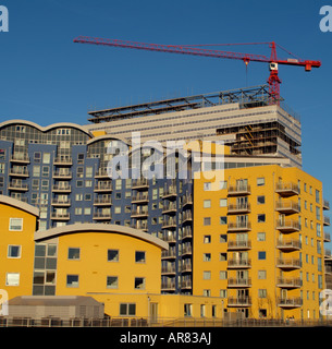 Occupied Housing and New Homes Basingstoke Hampshire England UK Stock Photo