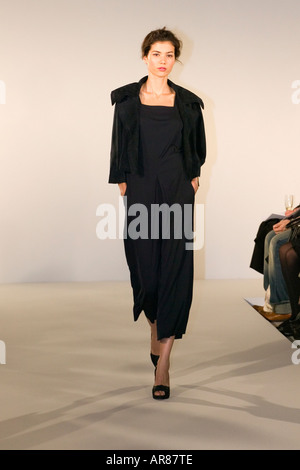 Spring Summer 2007 collection of established designer Jean Muir at London Fashion Week in September 2006 Stock Photo