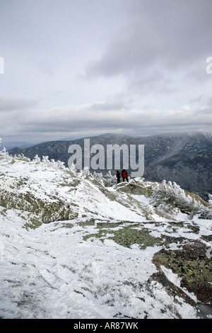 Appalachian Trail Rime ice covers the summit of Mount Garfield during ...