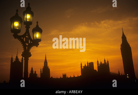 Houses of Parliament Westminster London UK Sunset