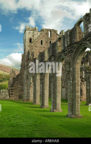 The ruins of Llanthony abbey Llanthony Wales UK Stock Photo
