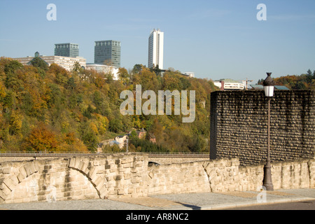 View of the European institutions buildings in Kirchberg, Luxembourg city, Grand Duchy of Luxembourg Stock Photo