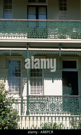 Typical Victorian architecture and house in the suburb of Paddington, Sydney, Australia Stock Photo