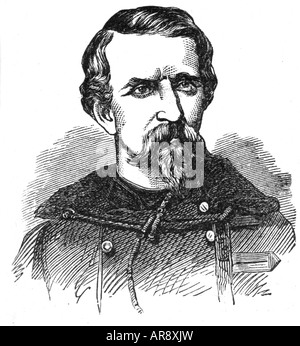 Kearny, Philip, 2.6.1815 - 1.9.1862, American General, portrait, wood engraving, 19th century, , Stock Photo