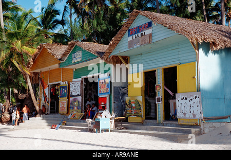 Tourist shops Punta Cana Caribbean Dominican Republic Stock Photo