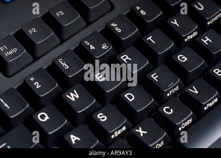 Image of the QWERTY keys on a computer keyboard Stock Photo