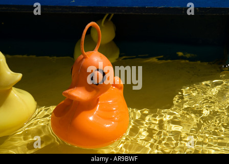 Image of a Hook a Duck stall at a country fair Stock Photo