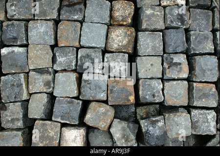 collection of granite road sets at solopark building  supplies yard Stock Photo