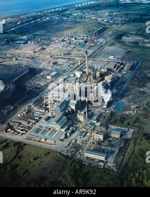 aerial view of zinc chemical works plant factory at Avonmouth near Bristol England UK Stock Photo