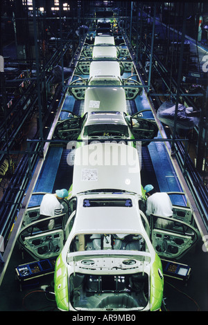 Nissan auto plant trim line and final assembly in Japan Stock Photo