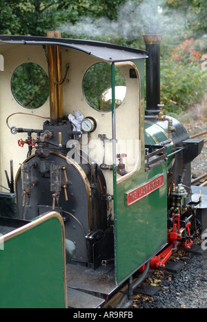 The Lady Augusta Miniature Steam Engine at Heatherslaw Mill Light Railway Northumberland England United Kingdom UK Stock Photo