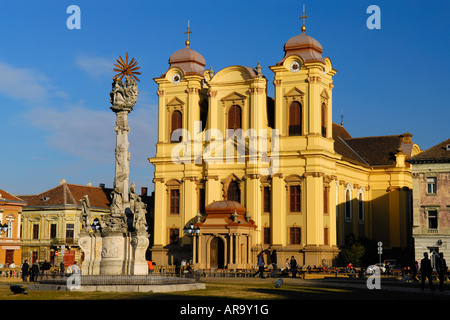 Plague Colmn Rome Roman Catholic Cathedral and Plague Column Timisoara Romania Stock ...