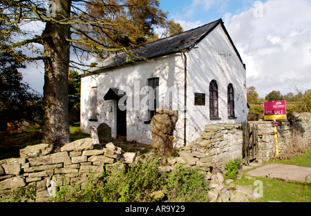 Welsh Bethesda Chapel at Brechfa near Brecon Powys Wales UK dated 1802 for sale for conversion to a two bedroom family home Stock Photo