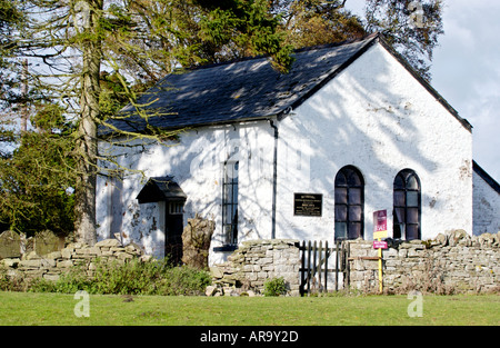 Welsh Bethesda Chapel at Brechfa near Brecon Powys Wales UK dated 1802 for sale for conversion to a two bedroom family home Stock Photo