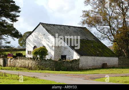 Welsh Bethesda Chapel at Brechfa near Brecon Powys Wales UK dated 1802 for sale for conversion to a two bedroom family home Stock Photo