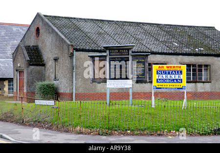 Church hall for sale with land for development in Newport South Wales UK Stock Photo