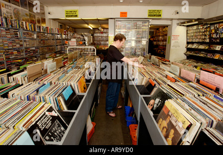 Plastic Wax Records of Bristol England UK who have expanded their customer base by selling stock on ebay Stock Photo