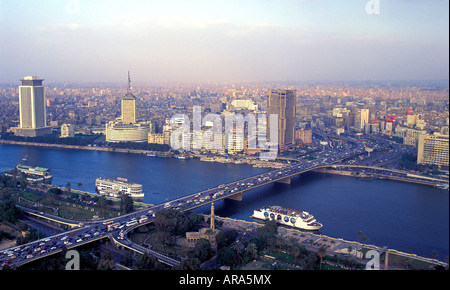 Aerial view of Cairo and Nile, Egypt Stock Photo - Alamy