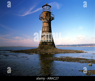 Derelict lighthouse, Whiteford point, Gower peninsula, Wales, United Kingdom Stock Photo