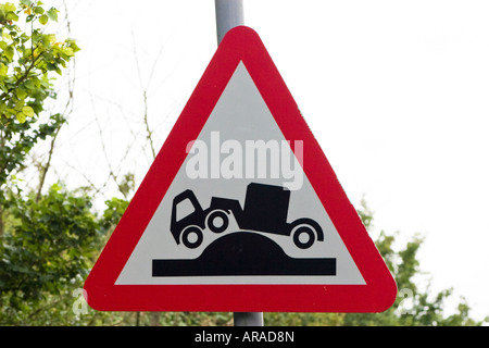 Triangular Road Sign Risk Of Grounding UK Stock Photo - Alamy