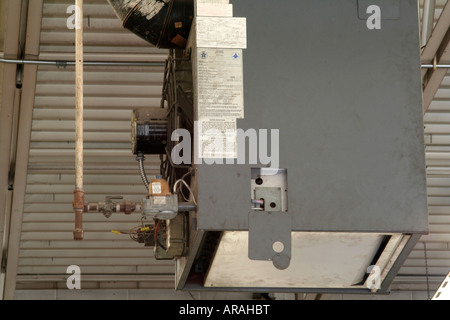 Suspended natural gas unit heater Stock Photo