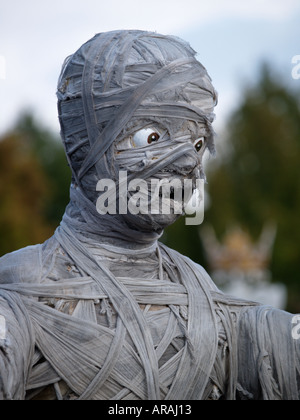 Mummy character in Eurodisney Paris France shot during the halloween season parade Stock Photo