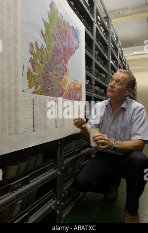 Geoforensic science at the Macaulay Institute Aberdeen Scotland sep 2006National soil archive for scotland Stock Photo