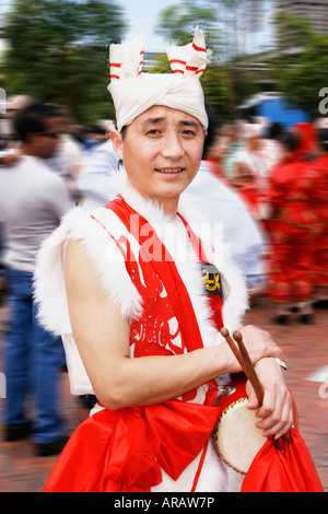 Shaanxi Male Folk Dancer Stock Photo
