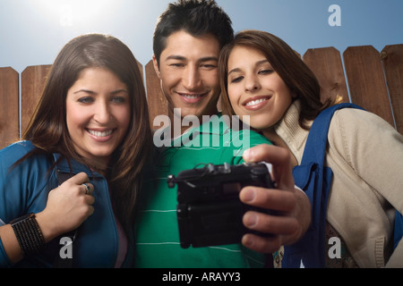 Friends Taking Picture Stock Photo