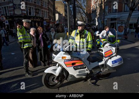 two motorcycyle cops in London Stock Photo