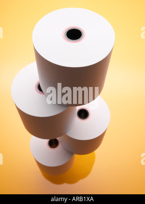 Stack Of Paper Rolls Stock Photo