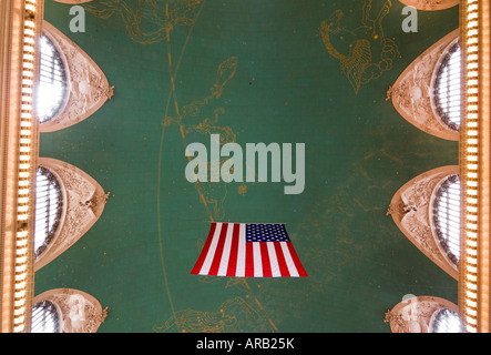 ceiling of main concourse, Grand Central Station, New York City, USA Stock Photo