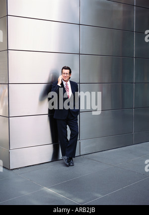 Businessman on Cellular Phone Stock Photo