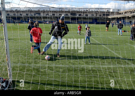 Soccer practice on Pier 40 in Greenwich Village Stock Photo - Alamy