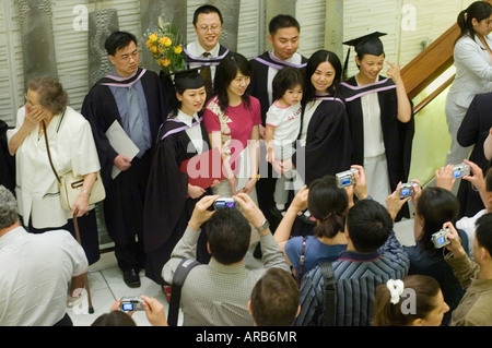 Mass of digital cameras at a graduation ceremony Stock Photo