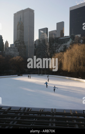 Ice ring Central Park New York USA Stock Photo - Alamy