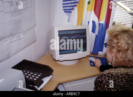 Architect working on computer Stock Photo