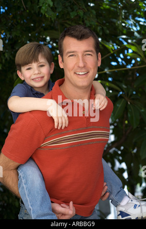 Portrait of Father and Son Stock Photo