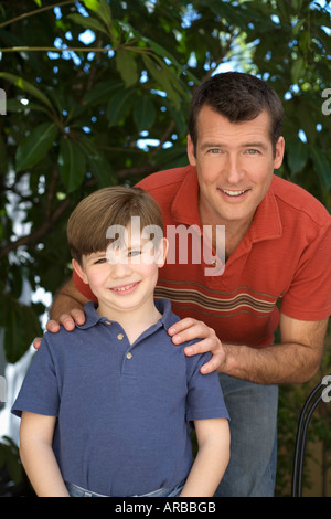 Portrait of Father and Son Stock Photo