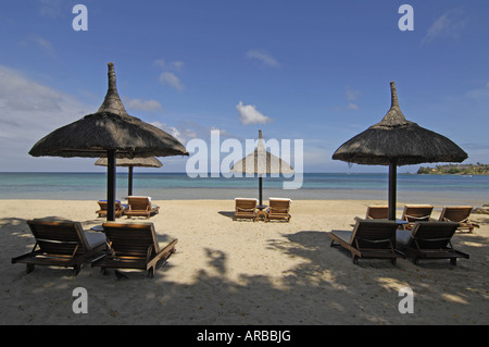 geography / travel, Mauritius, Balaclava, Turtle Bay, beach of Maritim Hotel, Additional-Rights-Clearance-Info-Not-Available Stock Photo