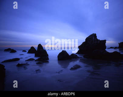 Blue Skys Over El Matador State Beach Malibu Los Angeles County California USA Stock Photo