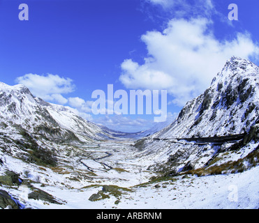Nant Ffrancon Pass, Ogwen Valley, Snowdonia, Gwynned, Wales, UK, Europe Stock Photo