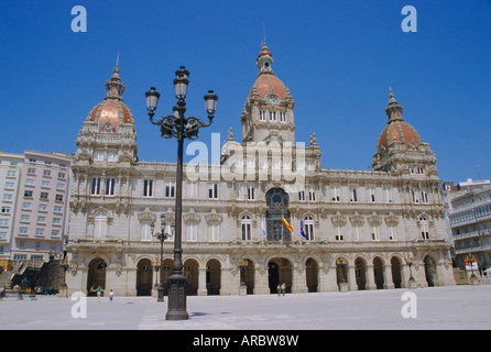 Town hall, La Coruna, Galicia, Spain, Europe Stock Photo