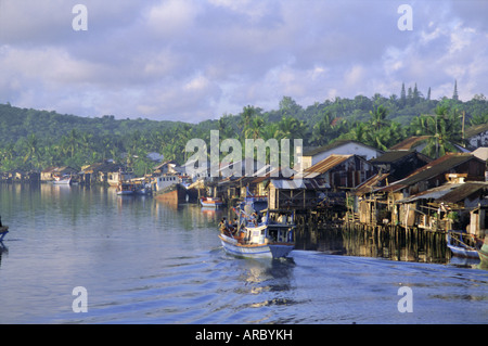 Fishing trawlers in the harbour, Phu Quoc Island, southwest Vietnam, Indochina, Southeast Asia, Asia Stock Photo