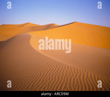 Sand dunes, Grand Erg Occidental, Sahara Desert, Algeria, Africa Stock Photo