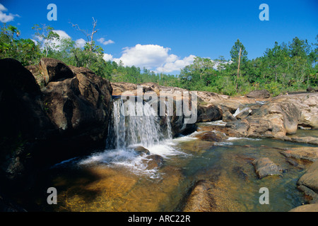 Pools and waterfall, Mountain Pine Ridge Reserve Rio On, near San Ignacio, west Belize, Central America