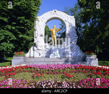 Strauss monument in Stadt park, Vienna, Austria, Europe Stock Photo