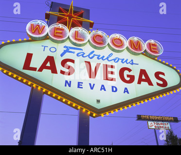 Welcome to Las Vegas sign, Las Vegas, Nevada, USA, North America Stock Photo