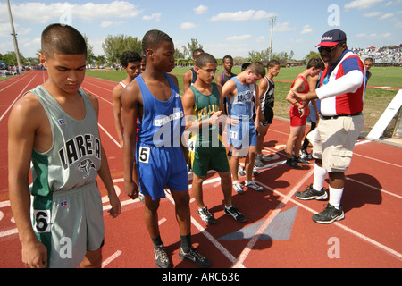 Miami Florida,Tropical Park,Greater Miami Athletic Conference,championships,track and field,sports,performance,entertainment,high school,campus,studen Stock Photo