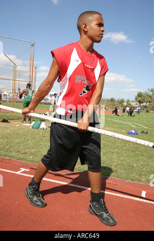 Miami Florida,Tropical Park,Greater Miami Athletic Conference,championships,track and field,sports,performance,entertainment,high school,campus,studen Stock Photo